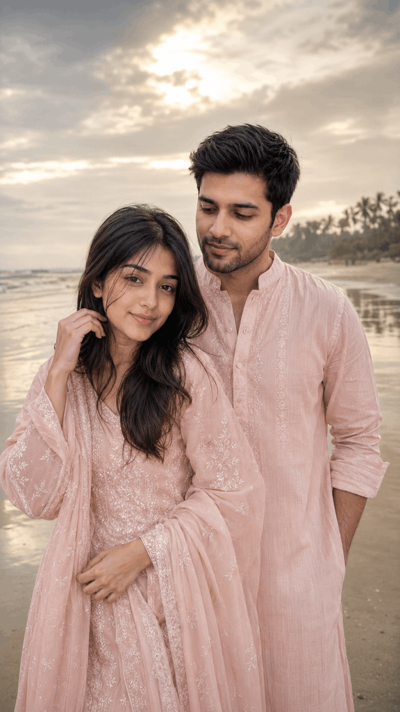 Romantic Couple Beach Portrait
