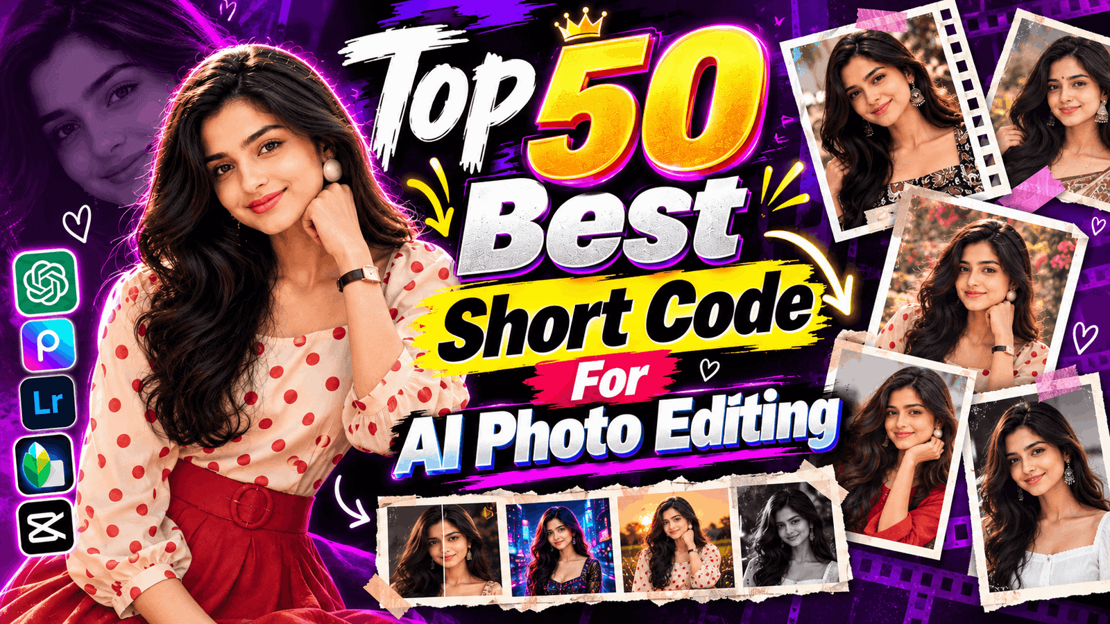 Top 50 Best Short Code For AI Photo Editing