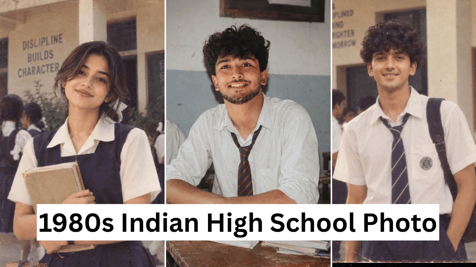 1980s Indian High School Photo