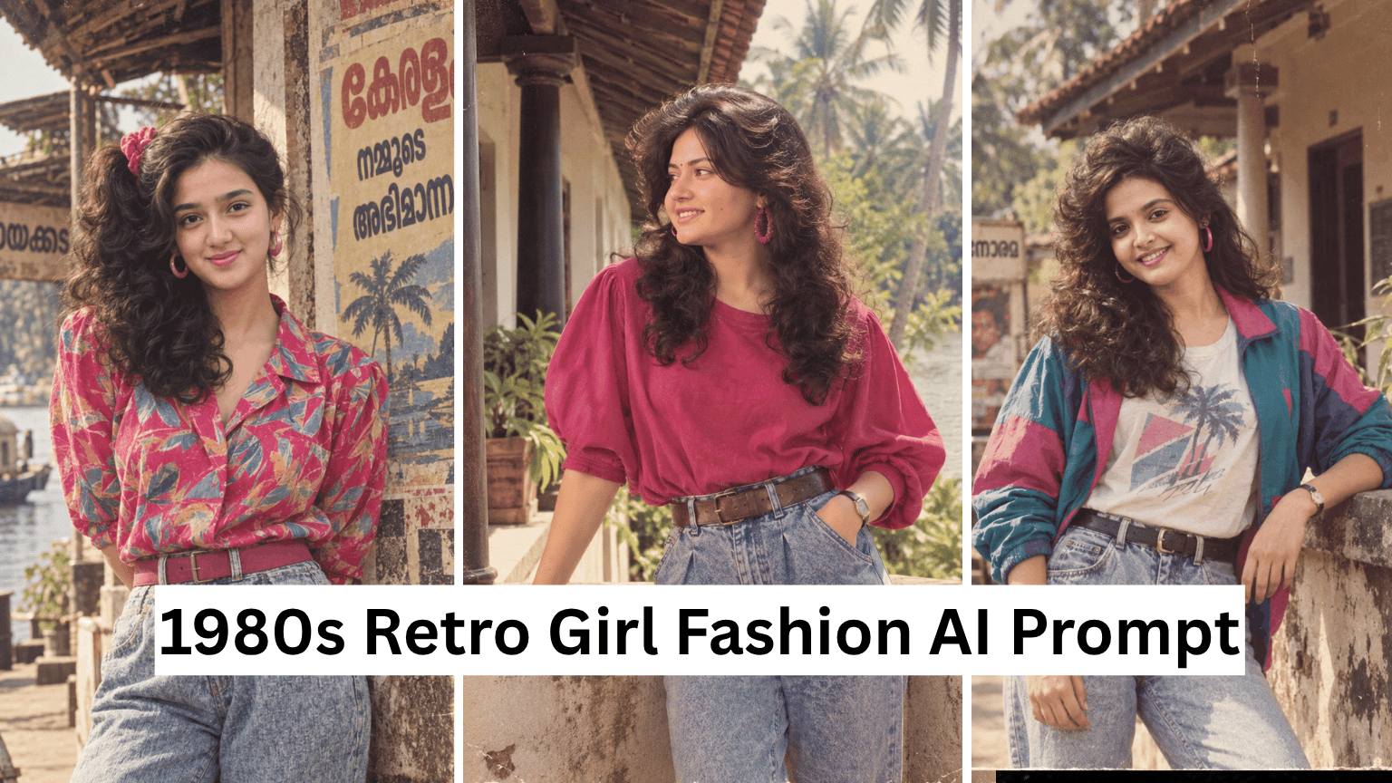 1980s Retro Girl Fashion AI Prompt