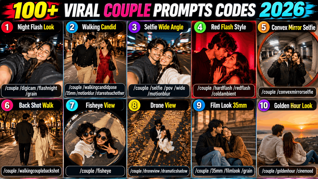 100+ Viral Couple Prompts Codes Viral 2026