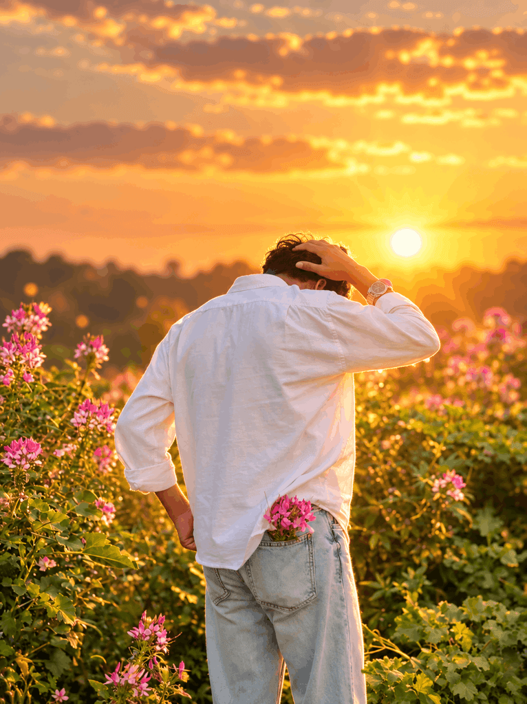 Golden Sunburst Portrait Editing Prompt