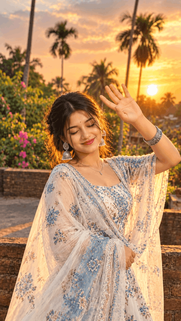 Golden Sunburst Portrait Editing Prompt